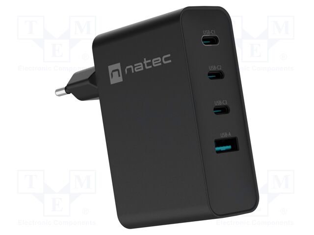 Power supply: switching; plug-in; 5÷20VDC; 5A; 100W; 94x86x35mm