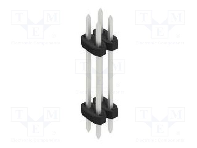 Connector: pin strips; pin header; male; PIN: 4; 2mm; THT; 2x2; 100V