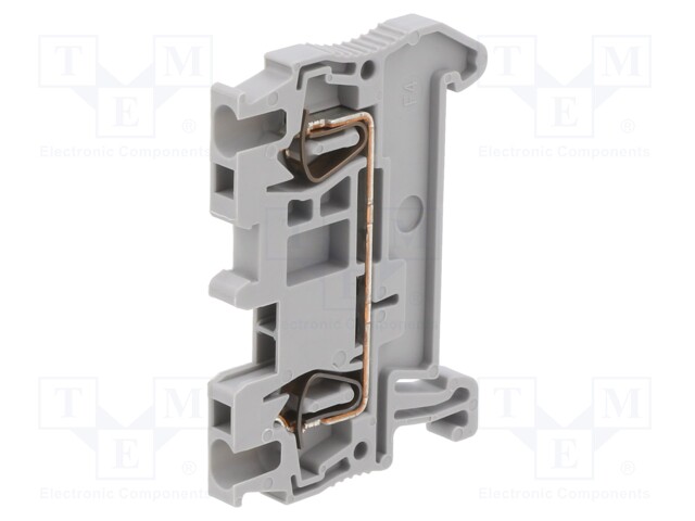 Splice terminal: rail; 0.08÷1.5mm2; ways: 1; terminals: 2; grey