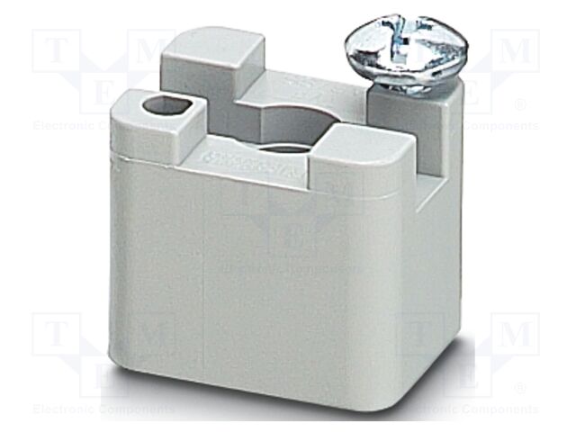 Mounting clamp; L: 21.7mm; ways: 1; W: 19.4mm; H: 23.4mm; Body: grey