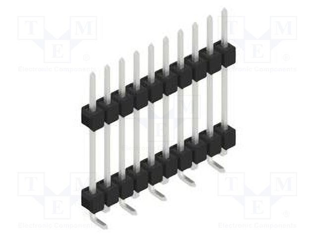 Connector: pin strips; pin header; male; PIN: 10; 2.54mm; SMT; 1x10