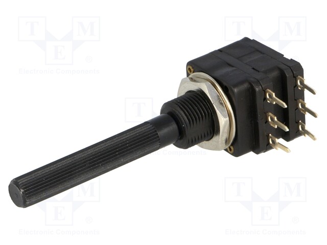 Potentiometer: shaft; single turn; 1MΩ; 200mW; THT; 6mm; plastic