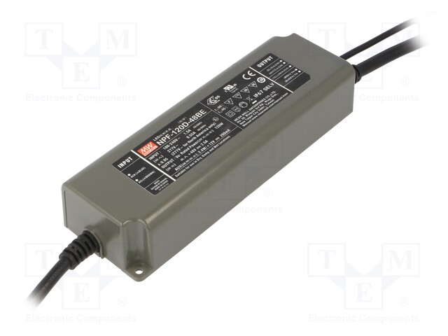 Power supply: switched-mode; LED; 120W; 28.8÷48VDC; 2.5A; IP67