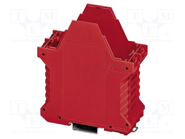 Enclosure base; red; UL94V-0; ME 45; for DIN rail mounting