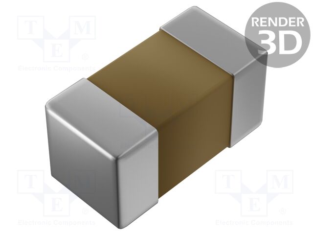 SMD Multilayer Ceramic Capacitor, 1000 pF, 100 V, 1206 [3216 Metric], ± 10%, X7R