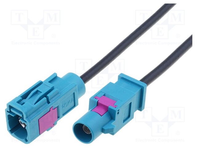Cable; Fakra socket,Fakra plug; straight; 10m