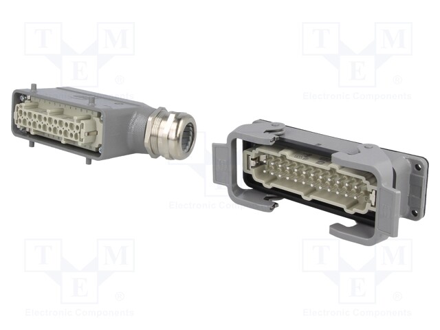 Connector: HAN; male + female; plug + socket; Han Kit; PIN: 24