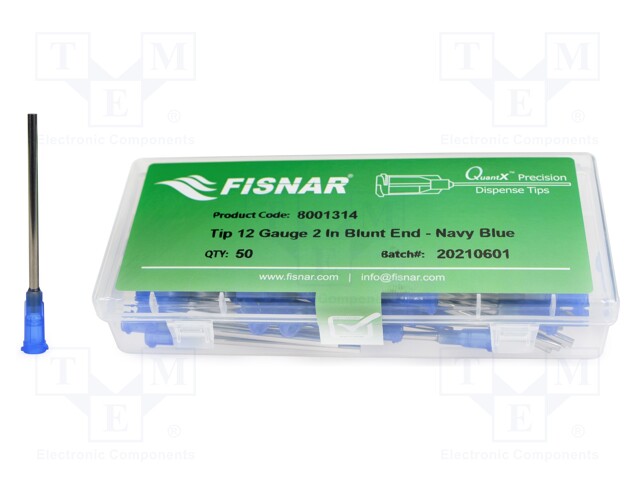 Needle: steel; 2"; Size: 12; straight; 2.27mm; Body: black-blue