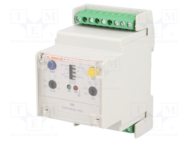 Earth leakage relay; 110÷125/220÷240/380÷415VAC; 110÷125VDC