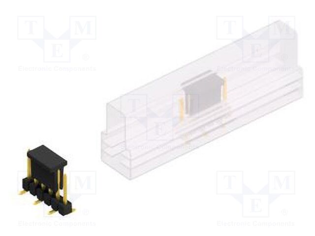 Connector: pin strips; pin header; male; PIN: 6; 2.54mm; SMT; 1x6