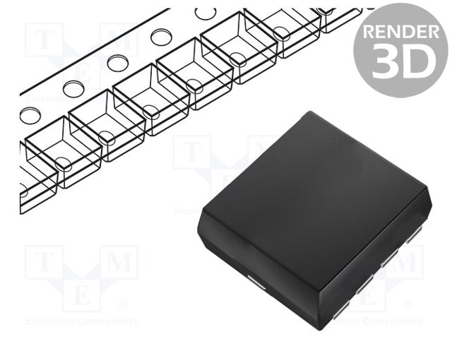 Dual MOSFET, Complementary N and P Channel, 20 V, 3.9 A, 0.064 ohm, ChipFET, Surface Mount