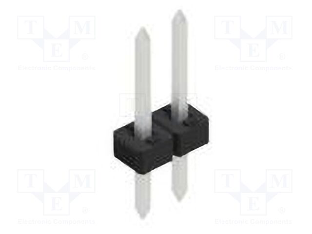 Connector: pin strips; pin header; male; PIN: 2; 2mm; THT; 1x2; 100V
