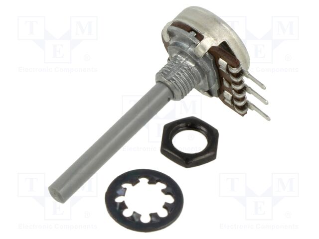 Potentiometer: shaft; single turn; 1kΩ; ±20%; 0.25W; linear; 4mm
