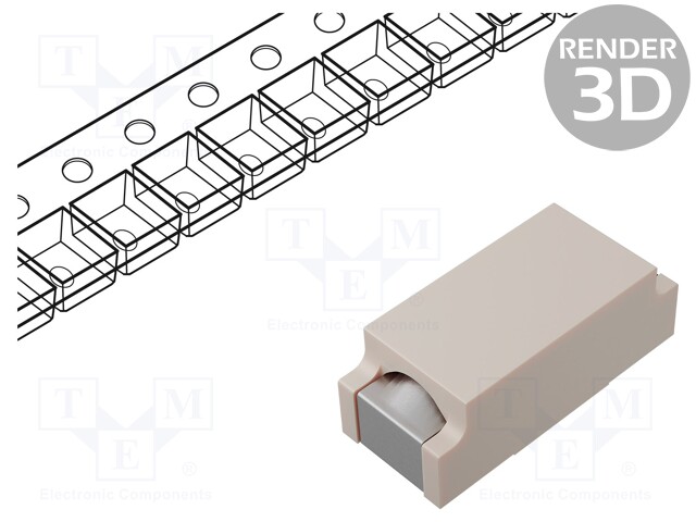 Fuse: fuse; quick blow; 2.5A; 63VAC; 63VDC; SMD; 7.4x3.1mm; copper