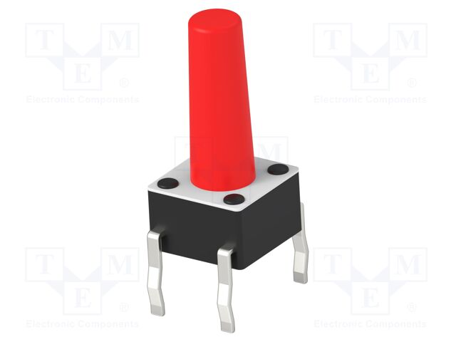 Microswitch TACT; SPST-NO; Pos: 2; 0.05A/24VDC; THT; none; 2.6N