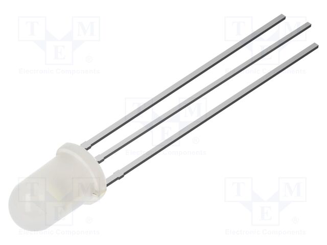 LED; white,orange; 5mm; 60°; Front: convex; 2.1÷2.6/2.9÷3.4VDC