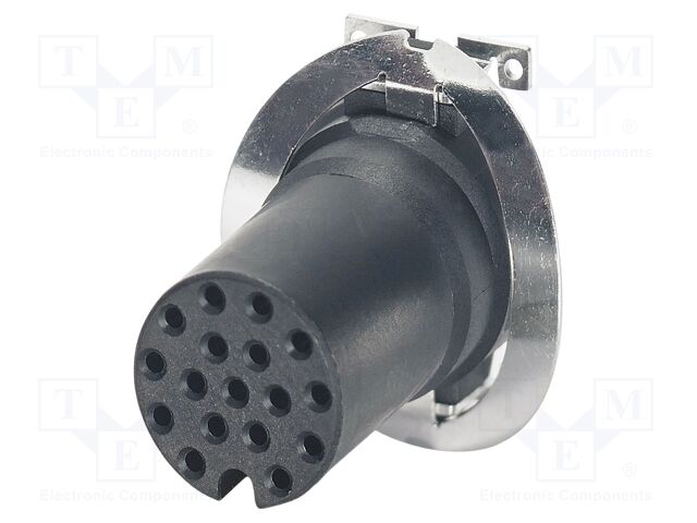 Connector: M12; contact insert; PIN: 17; 30V; straight; SMT; A code