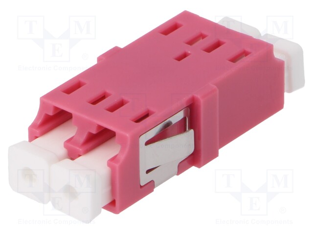 Connector: fiber optic; socket,coupler; duplex,multi mode (MM)