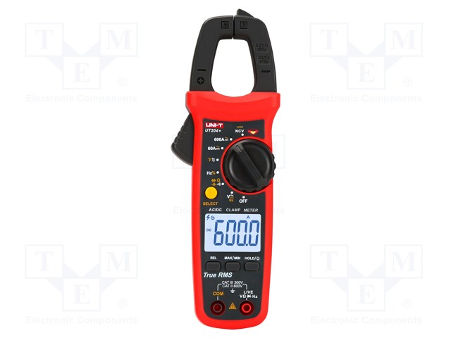 AC/DC digital clamp meter; Øcable: 28mm; LCD (6000); True RMS