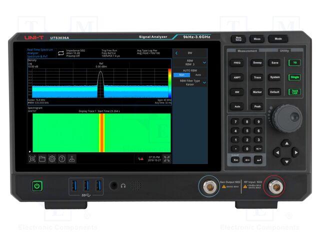 Spectrum analyzer; 9kHz÷3.6GHz; HDMI,LAN,USB; Resolution: 1Hz