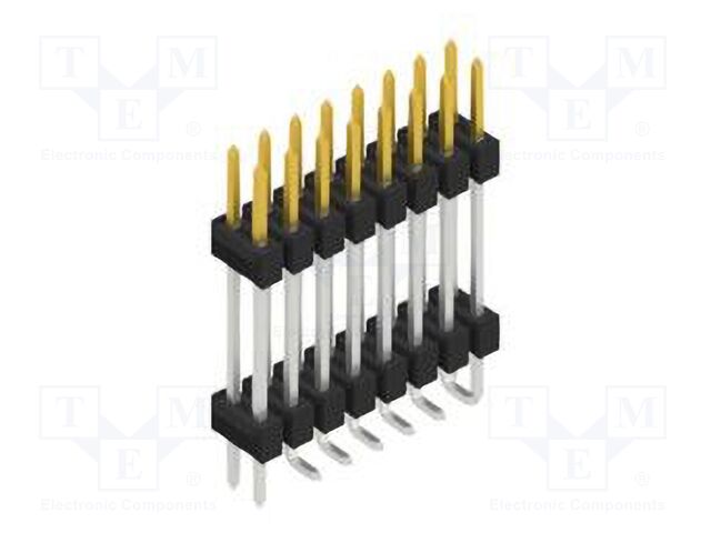 Connector: pin strips; pin header; male; PIN: 16; 2.54mm; SMT; 2x8
