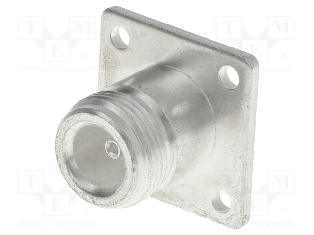 Socket; N; female; 50Ω; soldering; teflon; silver plated