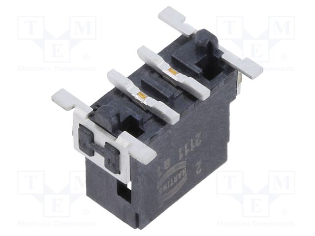 Connector: PCB to PCB; male; PIN: 2; 2.54mm; Series: har-flex Power