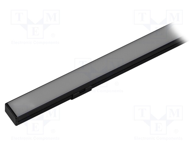 Profiles for LED modules; black; L: 1m; SILER; aluminium; anodized