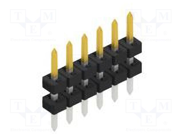 Connector: pin strips; pin header; male; PIN: 6; 2mm; THT; 1x6; 100V