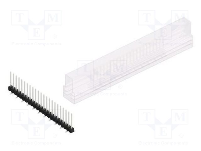 Connector: pin strips; pin header; male; PIN: 23; 2.54mm; SMT; 1x23