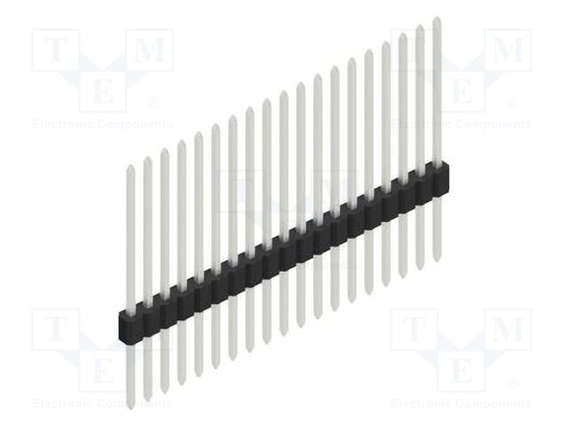 Connector: pin strips; pin header; male; PIN: 19; 1.27mm; THT; 1x19