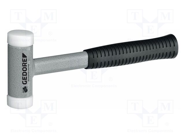 Hammer; 265mm; round; polyamide; steel; recoilless; Ø: 25mm