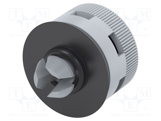 Pressure compensation device; -20÷100°C; Body: grey; Entrelec