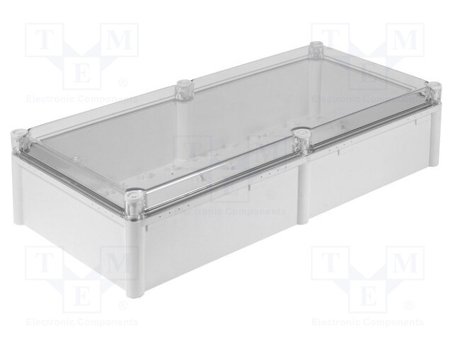 Enclosure: multipurpose; X: 278mm; Y: 558mm; Z: 130mm; SOLID; grey