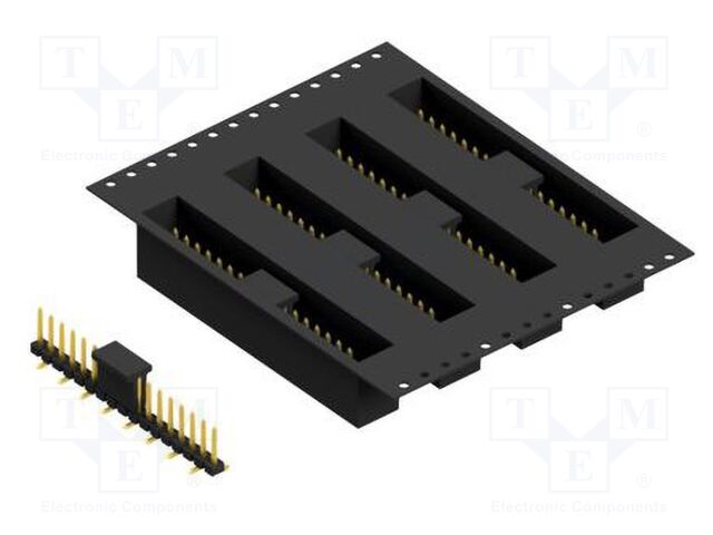 Connector: pin strips; pin header; male; PIN: 17; 2.54mm; SMT; 1x17