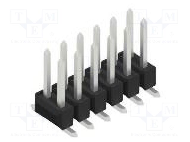 Connector: pin strips; pin header; male; PIN: 12; 2.54mm; SMT; 2x6