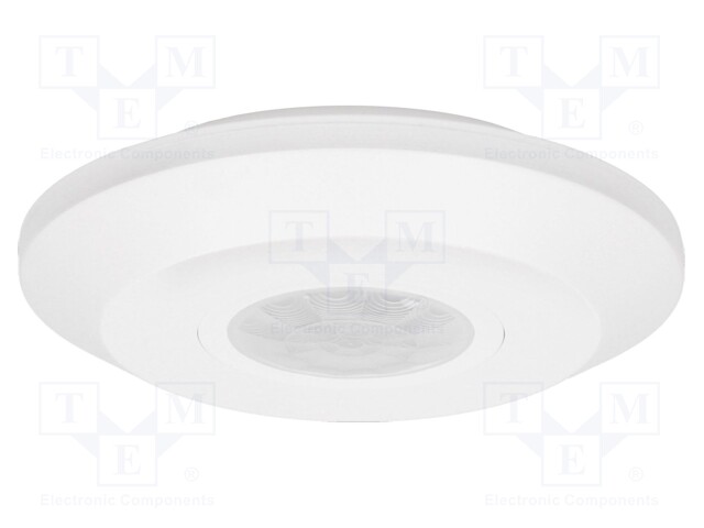 Motion sensor; wall mount; 230VAC; IP20; 8m; Range: 10s÷15min; 360°