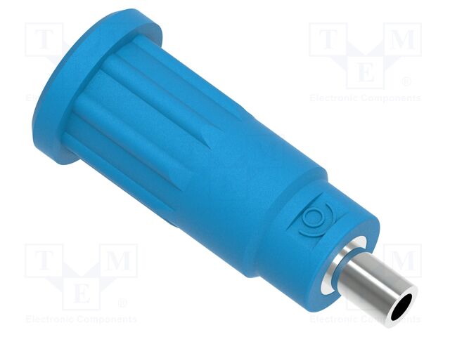 Connector: 2mm banana; socket; 10A; 24.7mm; blue; insulated
