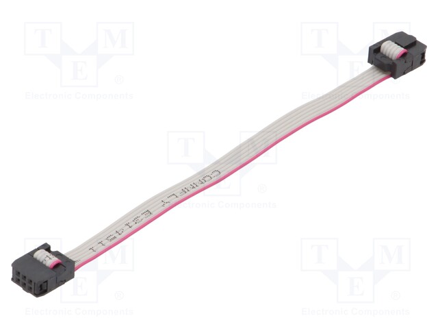 Ribbon cable with IDC connectors; 6x28AWG; Cable ph: 1.27mm