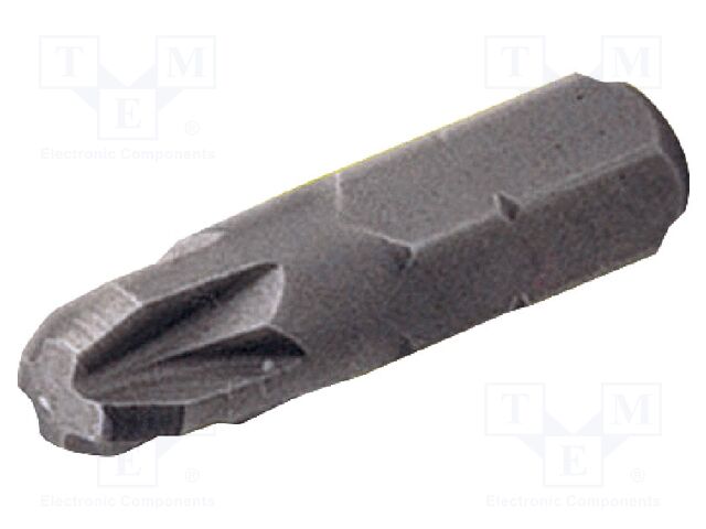 Screwdriver bit; Pozidriv®; PZ0; Overall len: 25mm; 10pcs.