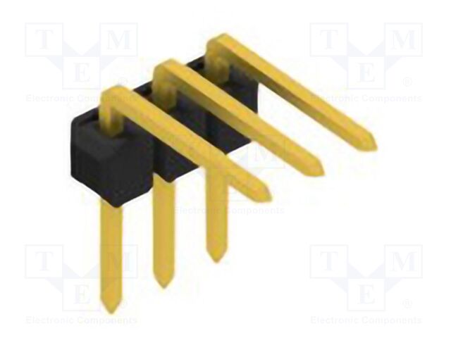 Connector: pin strips; pin header; male; PIN: 3; 2.54mm; THT; 1x3
