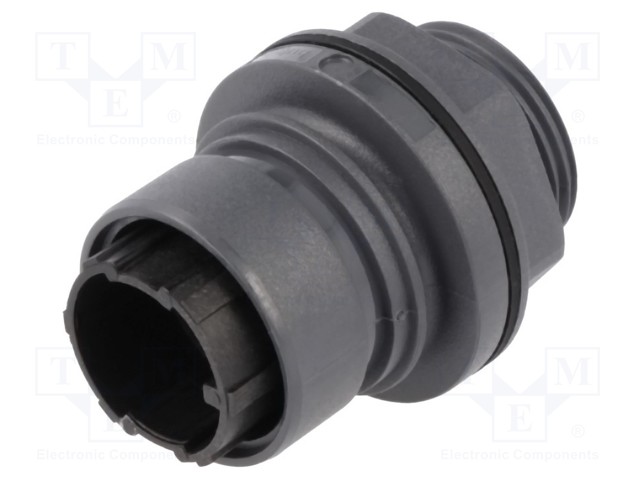 Connector: circular; socket; male; PIN: 8; w/o contacts; UL94V-0