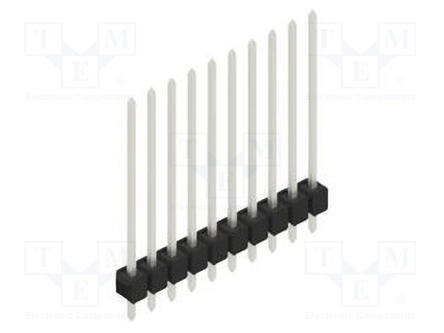 Connector: pin strips; pin header; male; PIN: 10; 2.54mm; THT; 1x10