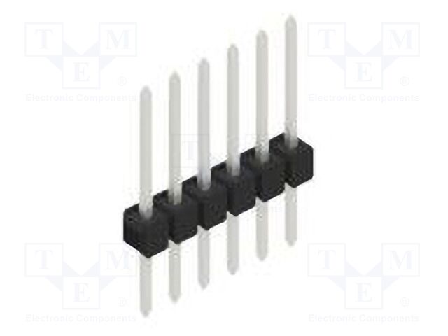 Connector: pin strips; pin header; male; PIN: 6; 2.54mm; THT; 1x6