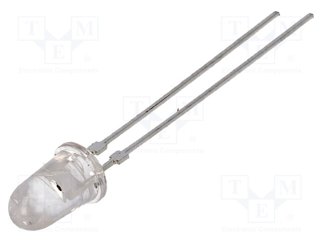 LED; 5mm; red; 700÷1000mcd; 8°; Front: convex