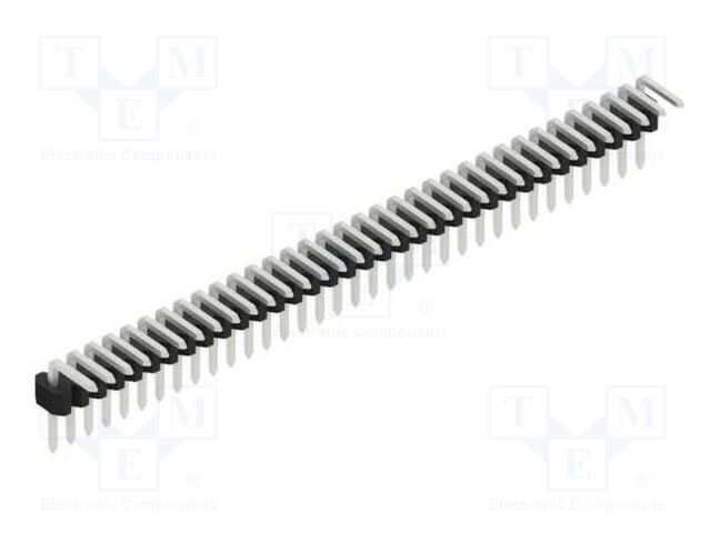 Connector: pin strips; pin header; male; PIN: 34; 1.27mm; THT; 1x34