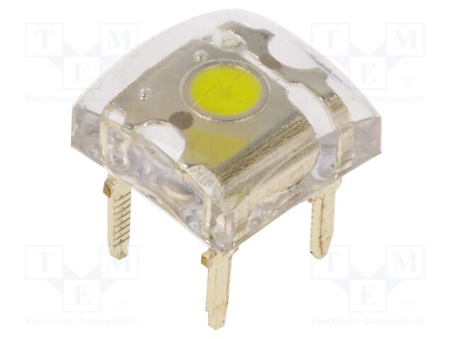 LED Super Flux; white; 7.62x7.62mm; 7000÷8400mcd; 140°; 75mA