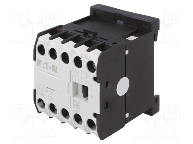 Contactor: 3-pole; NO x3; Auxiliary contacts: NC; 24VAC; 6.6A; DIN