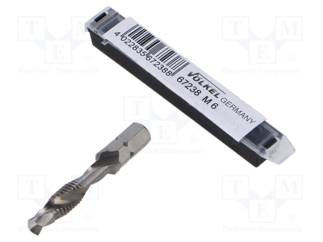 Tap; HSS-G; M6; 1; 44mm; Mounting: screwdriver bit 1/4" (C6,3mm)