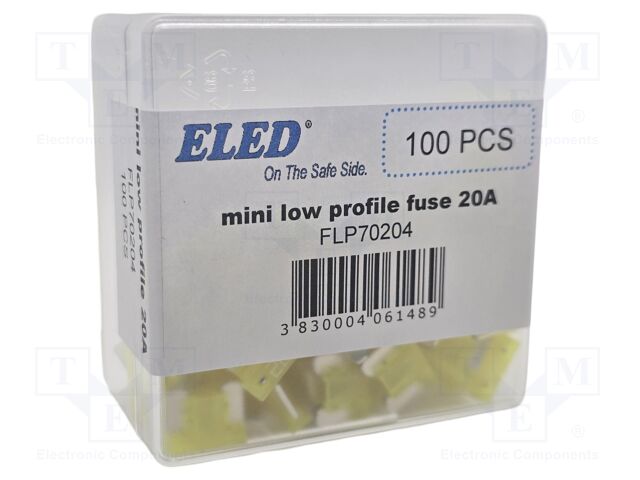 Fuse: fuse; 20A; 58VDC; automotive; 10.9mm; 10.9x3.8x8.73mm